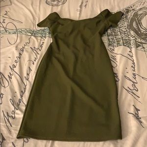 Date night olive green dress